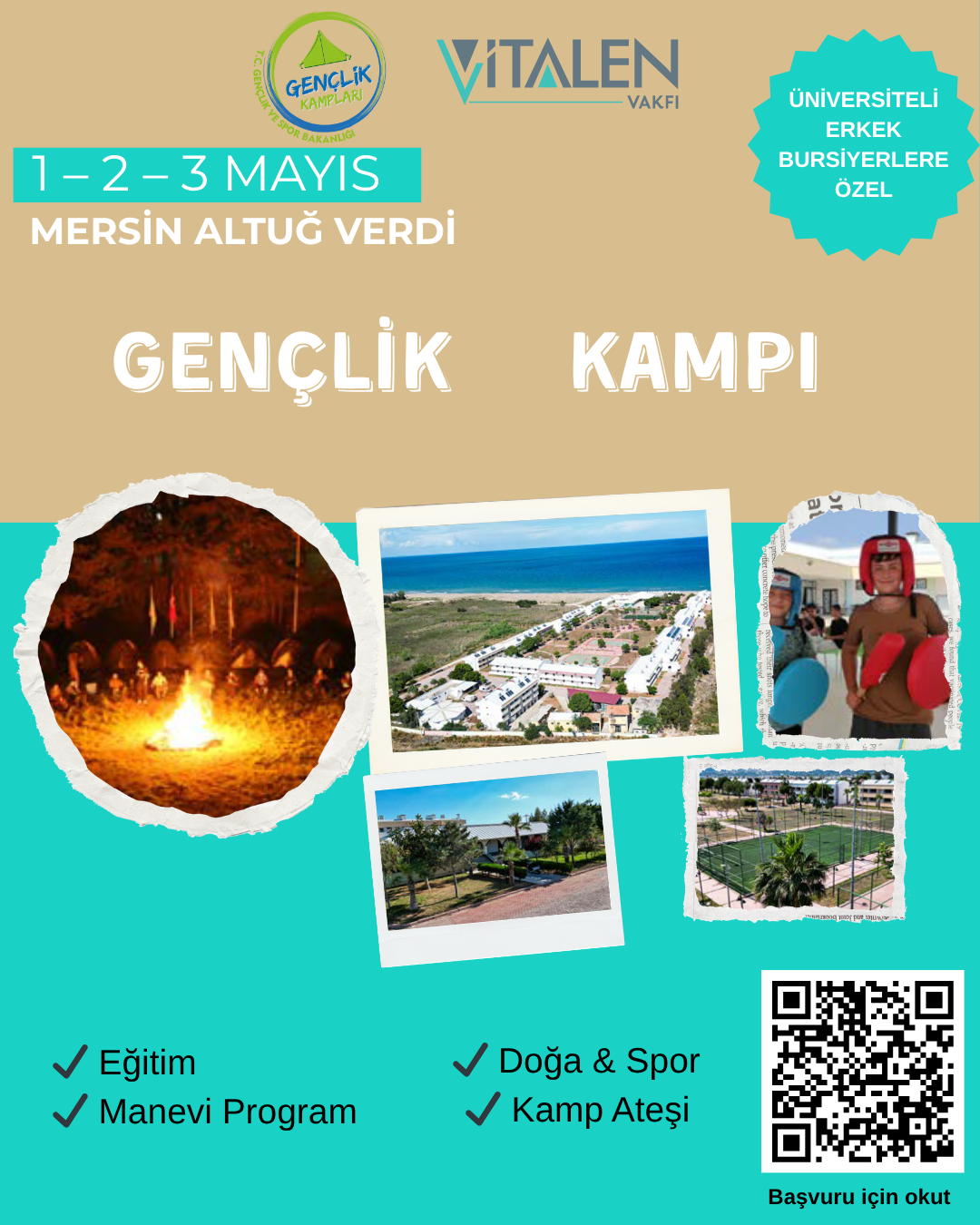 2026 Üniversiteli Erkek Öğrenciler İçin Gençlik Kampı